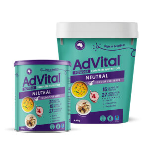 AdVital Nutritionally Complete Powder in 500g can has 15 grams of protein and 27 vitamins and minerals. AdVital Neutral Powder is complete nutrition in just one scoop.